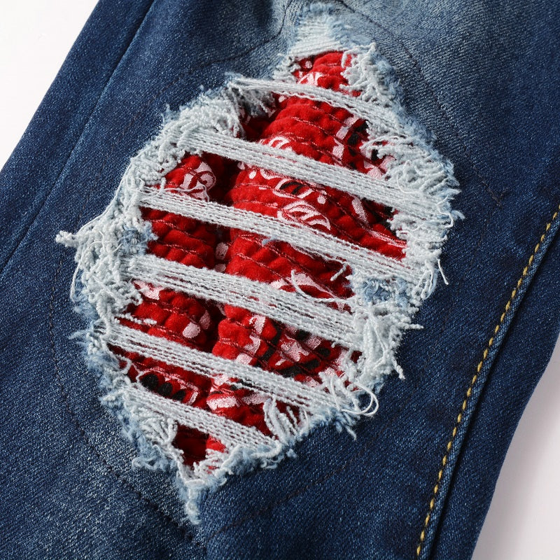 CITYDRIP "PATRIOT" BANDANA JEANS - Citydrip