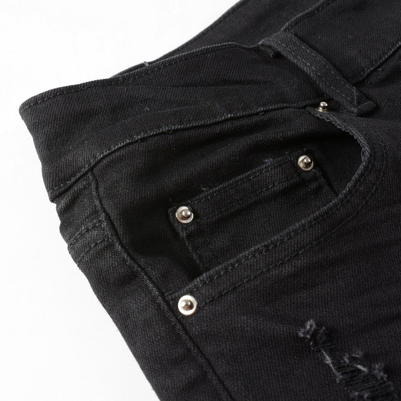 CITYDRIP "CHROMEZ" STUDDED SLIM FIT JEANS - Citydrip